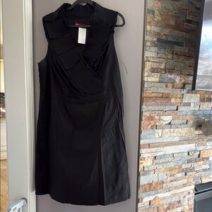 Merona Black Sheath Mini Dress Mock Neck Sleeveless